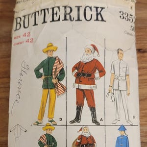 ヴィンテージ衣装の縫製パターン、バタリック3352、胸囲42、カット完了