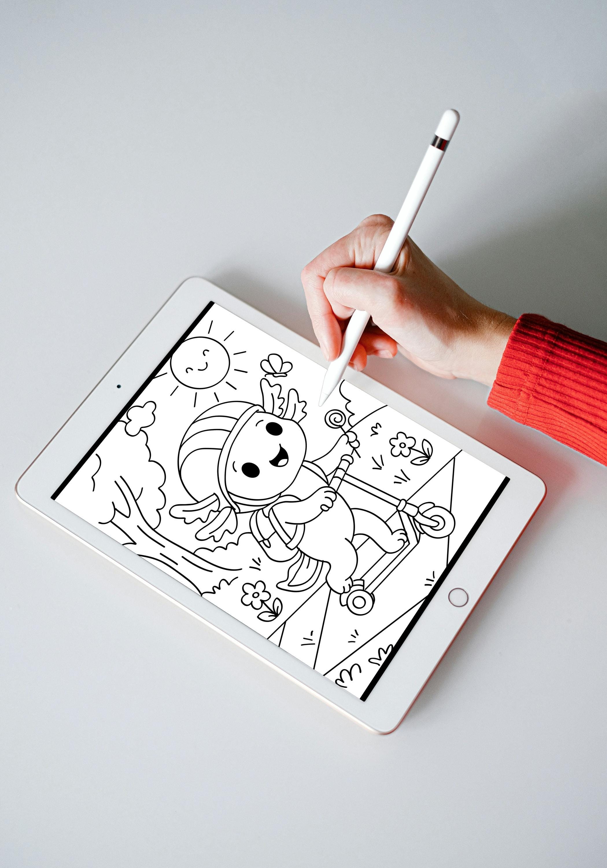 Adventures of Cozy the Axolotl – 15 Printable Coloring Pages for Kids; Cute Animal Coloring Book PDF; Axolotl Coloring Pages - Thumbnail 5