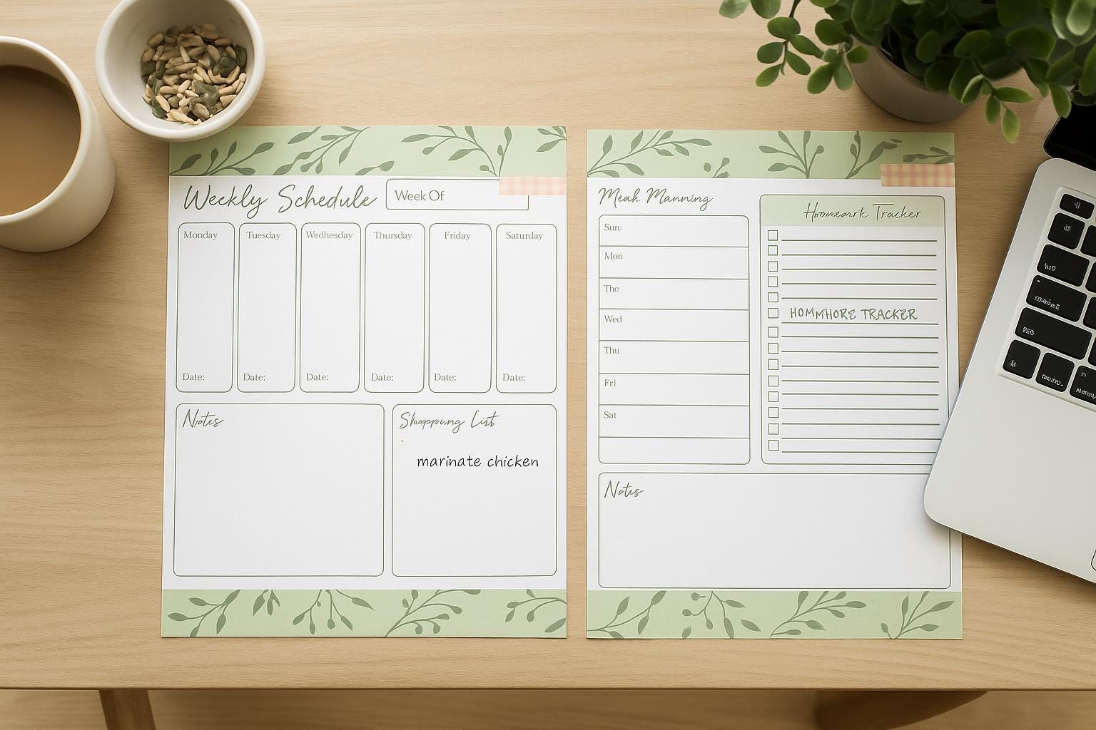 College Mom Planner | Printable Weekly Organizer | Meal & Homework Tracker | Undated Digital PDF for Busy Moms
