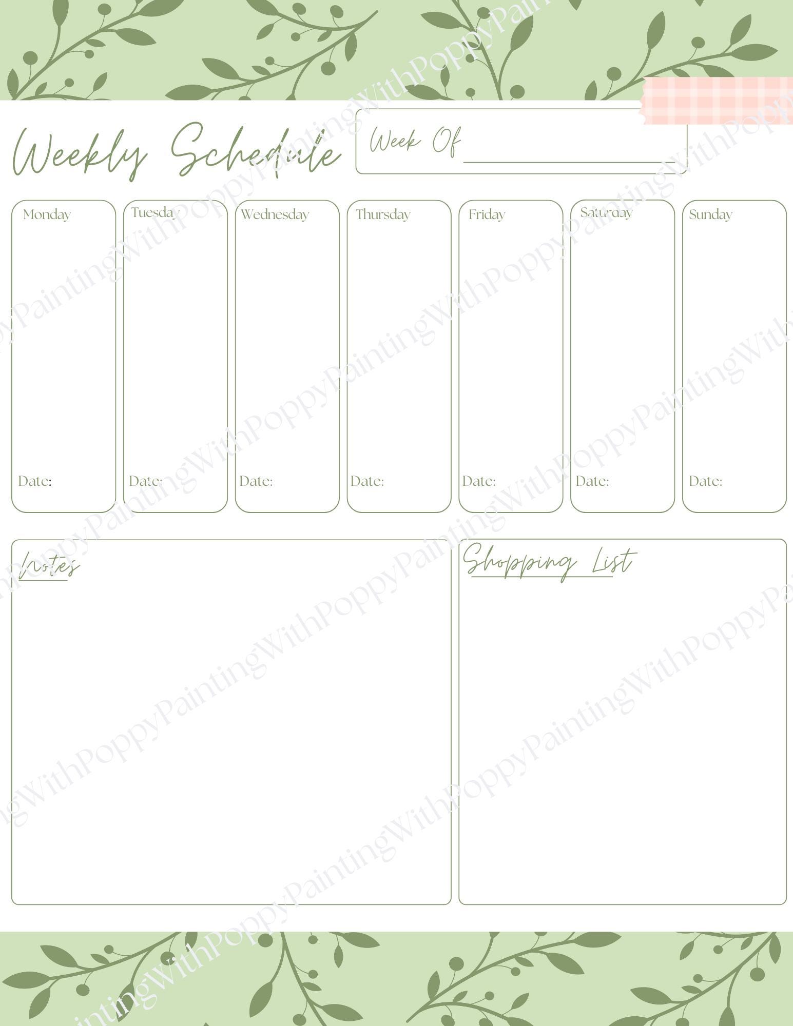 College Mom Planner | Printable Weekly Organizer | Meal & Homework Tracker | Undated Digital PDF for Busy Moms - Thumbnail 3