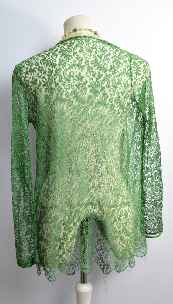 green lace jacket