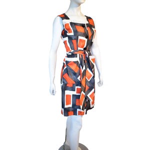Mod Kleid orange 60er Jahre Gr 48 Vintage Original