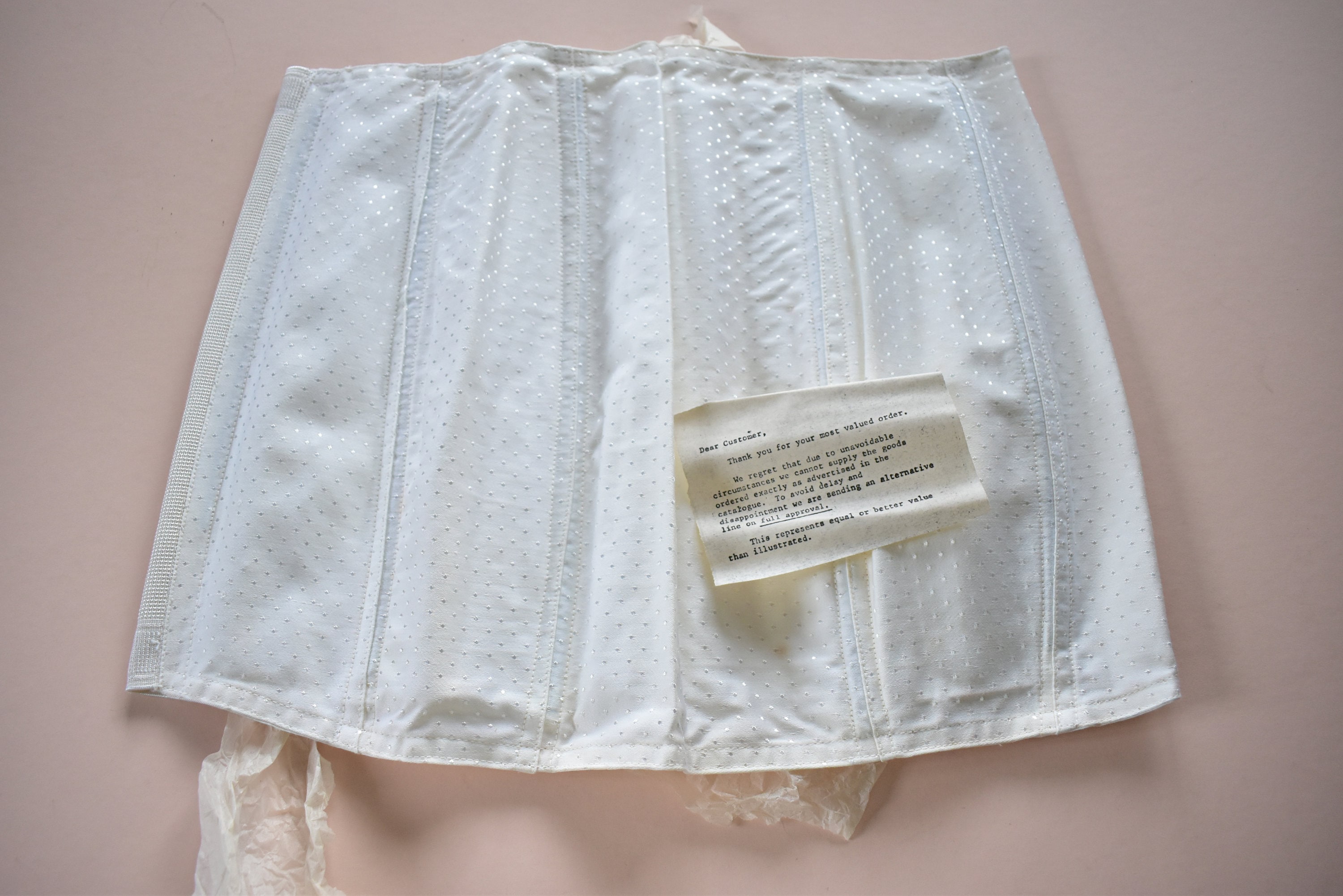 Girdle Size M/L White Mesh Garter Belt Suspender Belt VINTAGE 1960s Dead  Stock Made in Switzerland by EGLI Corsets 