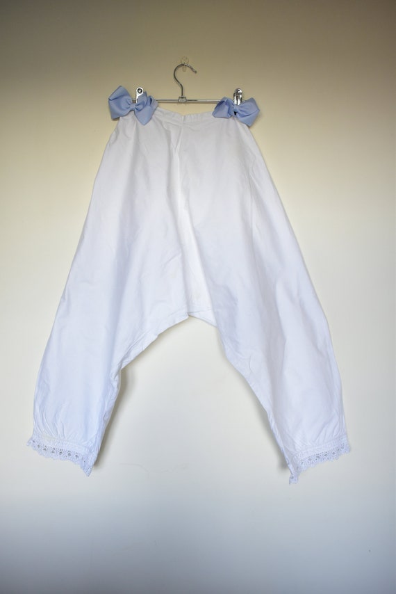 Antique Victorian bloomers knickers white cotton … - image 5