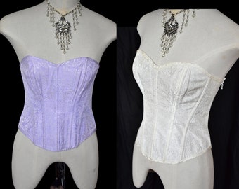 Corset lilac white bridesmaids new vintage Wolsey large