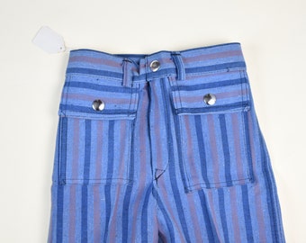 vintage Ladybird NWT's 60's cotton denim striped jeans boys age 6 & 10