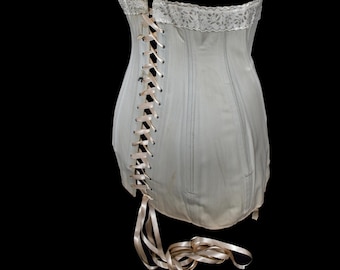Titanic era corset hip smoothing Edwardian cotton new old stock