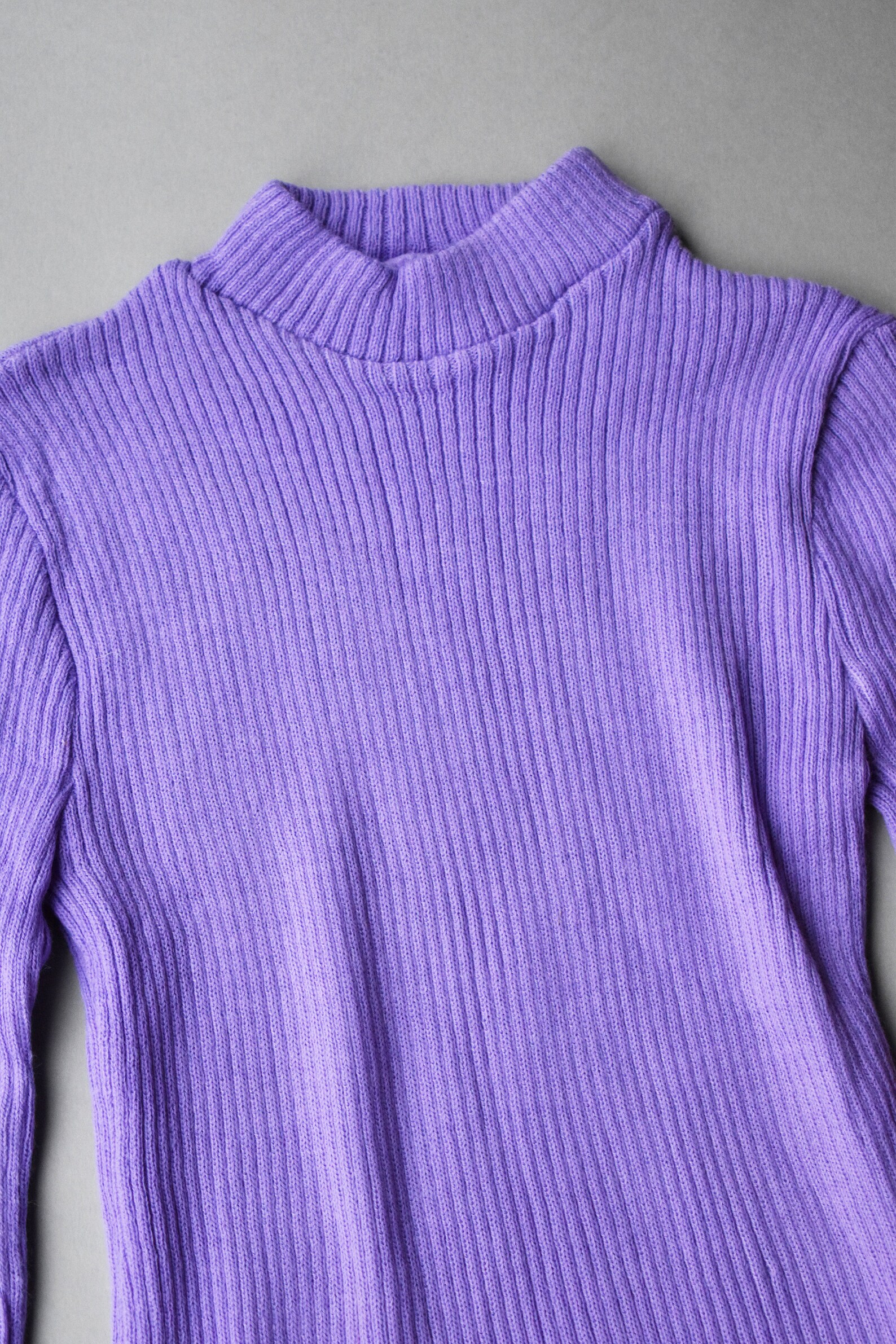 Purple 70's Polo Neck Jumper Girls Age 6 - Etsy UK