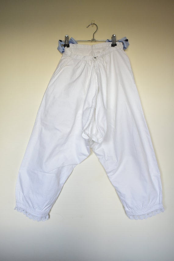 Antique Victorian bloomers knickers white cotton … - image 7