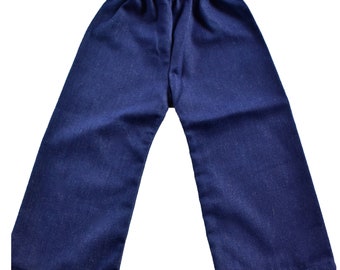 Jeans denim wide leg boys girls vintage New dark blue age 2