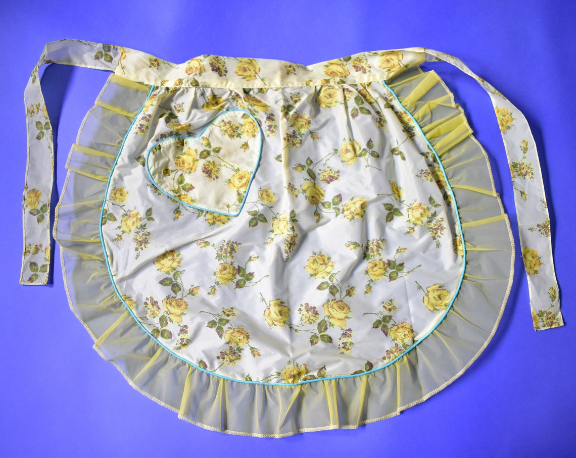 Vintage half Aprons New deadstock organza sheer see through Etsy