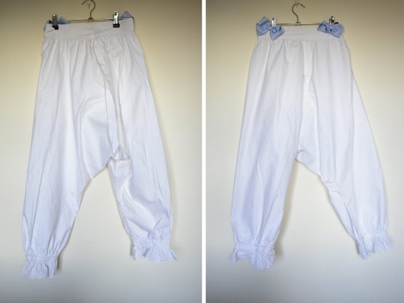 Antique Victorian bloomers knickers white cotton … - image 1