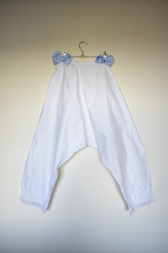 Antique Victorian bloomers knickers white cotton … - image 4