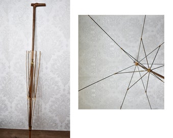 Antique umbrella Frame fox and co paragon metal wood handle for restoration restore
