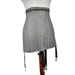 Antique girdle Under bust Corset suspenders Edwardian