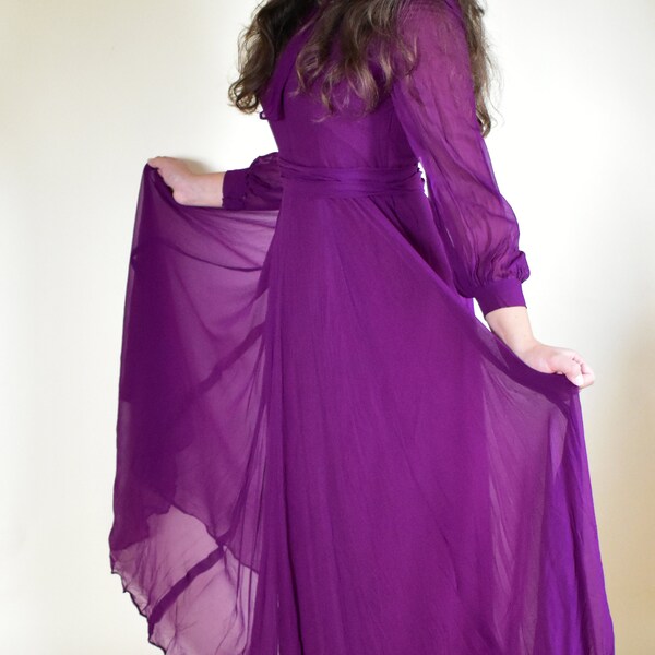 Purple Hippie Dress - Etsy