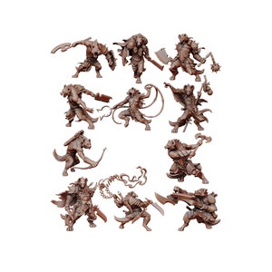 Gnoll Party | Fighter | Pack Lord | Fang of Yeenoghu | Hunter |Flesh gnawer| Miniatures | Dungeons and Dragons | D&D| Wargaming | Fantasy