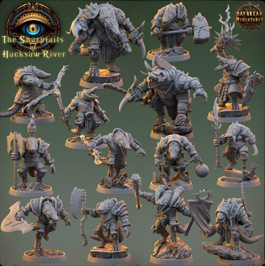The Sharptail of Hacksaw River Lizardfolk Monster Miniature Set Killer