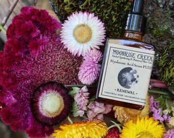 Extra Strength Hyaluronic Acid Serum PLUS • Facial Serum • Renewal Blend • Calendula + Rose + Sandalwood + Lime