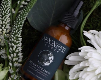 Repair Cream • Enriched with ceramides, collagen, squalane, and hyaluronic acid.