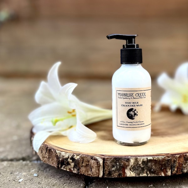 Gentle Cream Face Wash • Goat Milk Face Cleanser • A Non - Foaming Blend with Lavender and Orange Blossom