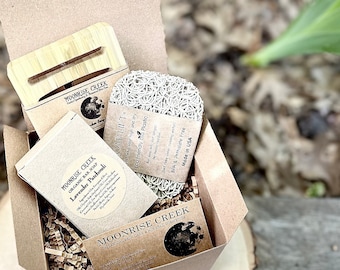 Soap Gift Set • Bar Soap + Bamboo Dish + Soap Lift