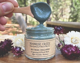 Sea Moss + Collagen Invigorating Gel Facial Mask • Algae • Cucumber • Rosemary