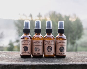 Mondaromatherapie-Sprays • Set oder einzeln • Neumond • zunehmender Mond • Vollmond • abnehmender Mond • Parfüm zur Inspiration während des Mondzyklus