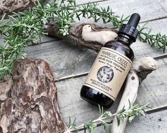 Hot Oil Hair Treatment • Rosemary + Borage + Peppermint • Scalp Stimulating Herbal Blend