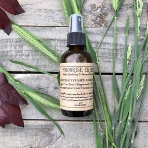 Restorative Face Astringent • Pore Tightening Tonic for Oily Problematic Skin • Sage + Tea Tree + Peppermint + Fir Needle