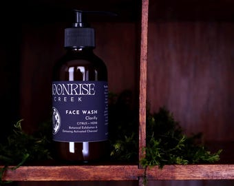 Clarifying Face Wash • Exfoliating • Activated Charcoal & Walnut Shell + Hull