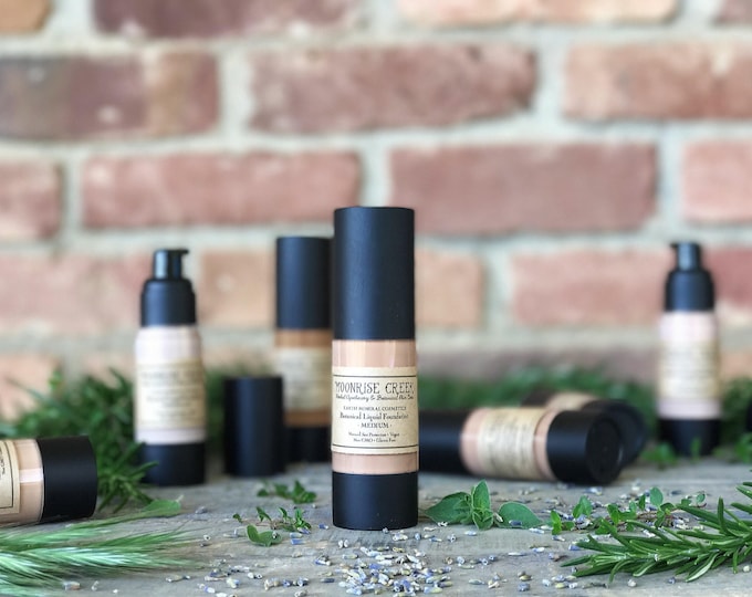 Featured listing image: Liquid Foundation • Botanical Blend • Natural Protection • Earth Mineral Cosmetics • Vegan + Organic + Cruelty Free + GMO Free + GF