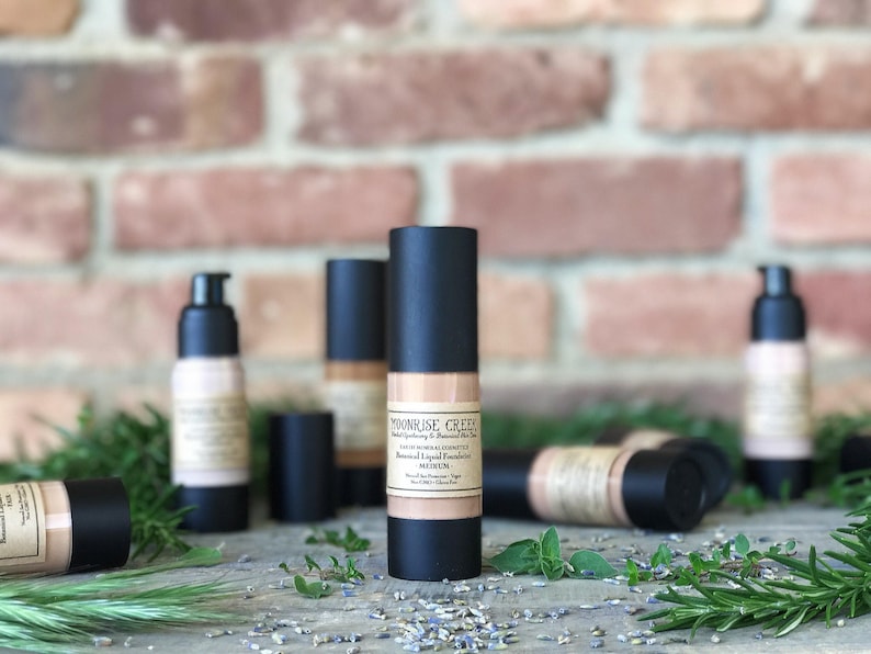 Liquid Foundation \u2022 Botanical Blend \u2022 Natural Sun Protection \u2022 Earth Mineral Cosmetics \u2022 Vegan + Organic + Cruelty Free + GMO Free + GF