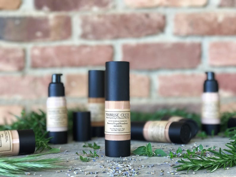 SAMPLE Liquid Foundation \u2022 Botanical Blend \u2022 Natural Sun Protection \u2022 Earth Mineral Cosmetics \u2022 Vegan + Organic + Cruelty Free + GMO Free