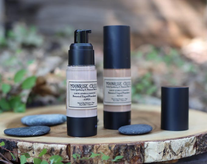 Featured listing image: Liquid Foundation • Botanical Blend • Natural Protection • Earth Mineral Cosmetics • Vegan + Organic + Cruelty Free + GMO Free + GF