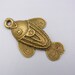 African Fish Pendant - Ethnic Pendant - African Brass Pendant - Ashanti Brass Pendant