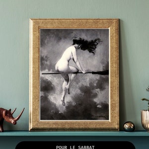 POUR LE SABBAT 1910 - Vintage Victorian Digital Instant Download Remastered Print - Printable Witch Art Dark Aesthetic - Albert Joseph Pénot