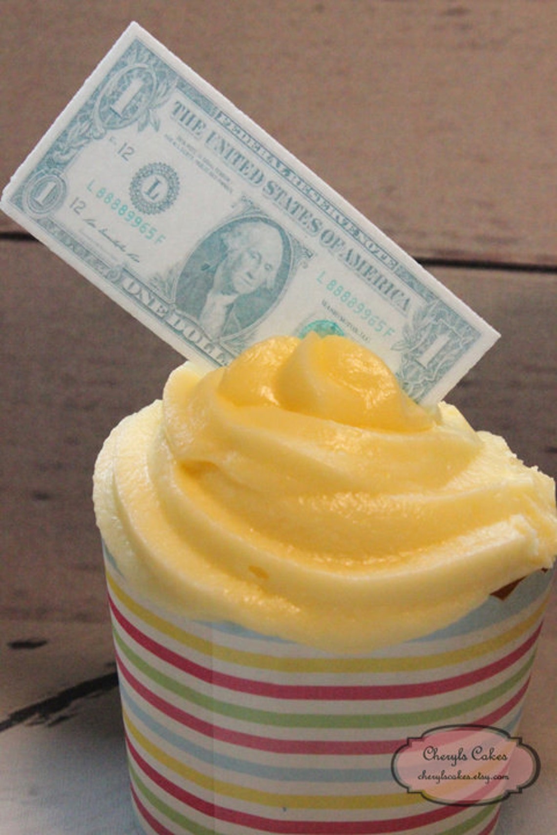 Stand Up Edible Money Cupcake Toppers Etsy