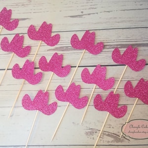 Glitter Cowboy / Cowgirl Hat, Stetson Cupcake Toppers, Set of 12, Various Colours Available
