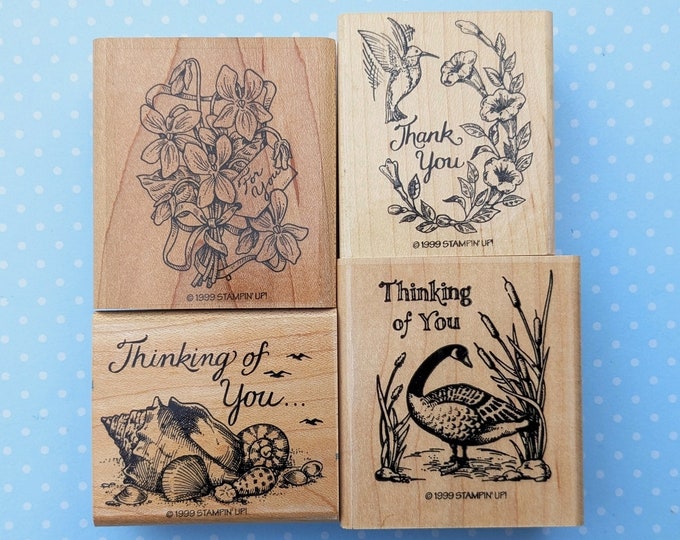 Stampin' up Retired 'thinking of You' Stamp Set, Super Rare Like New ...