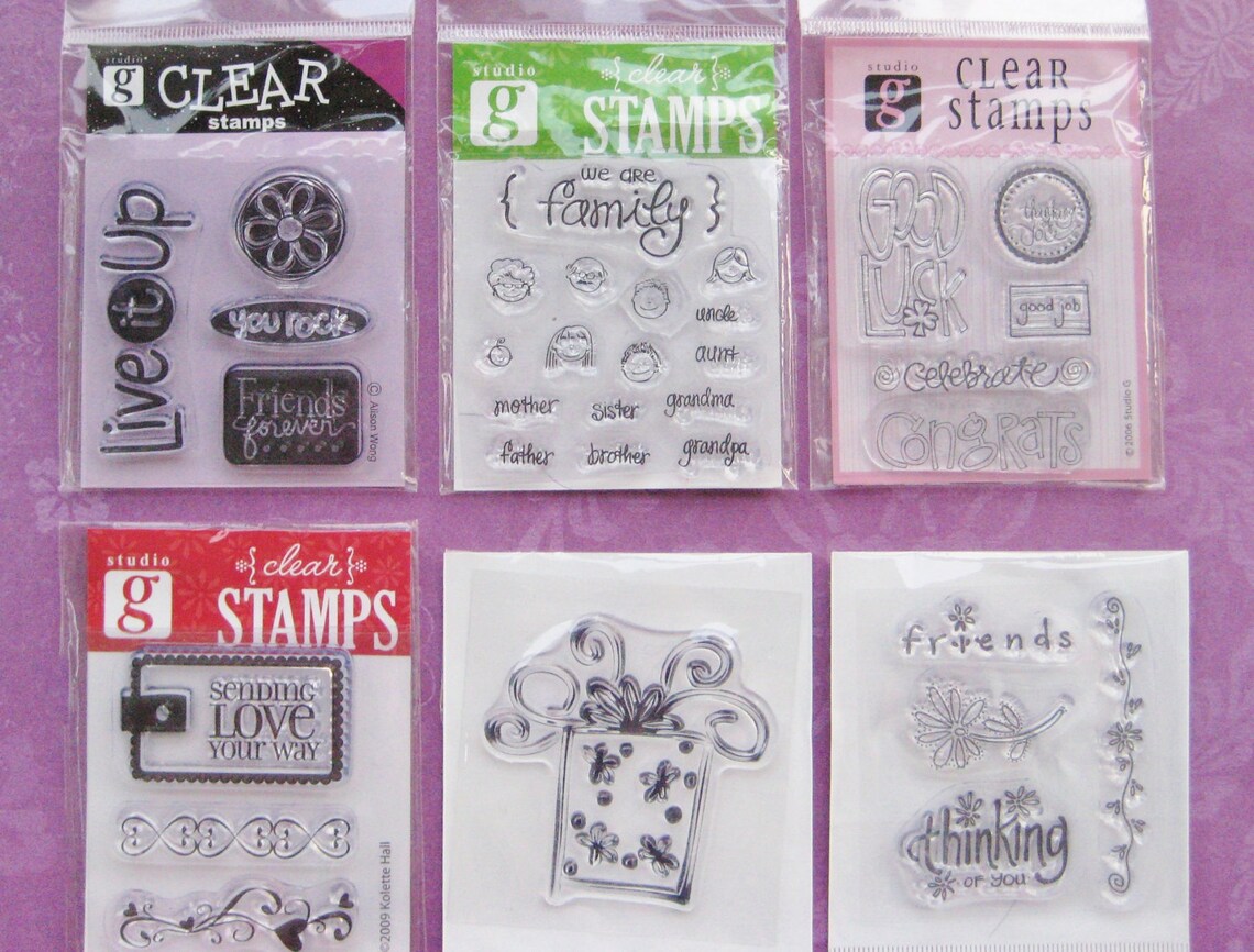 New Acrylic Studio G Clear Stamps Family Faces Good Luck Etsy