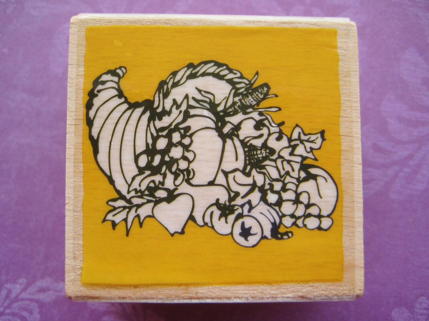 Sellos de goma montados en madera de Acción de Gracias | Etsy