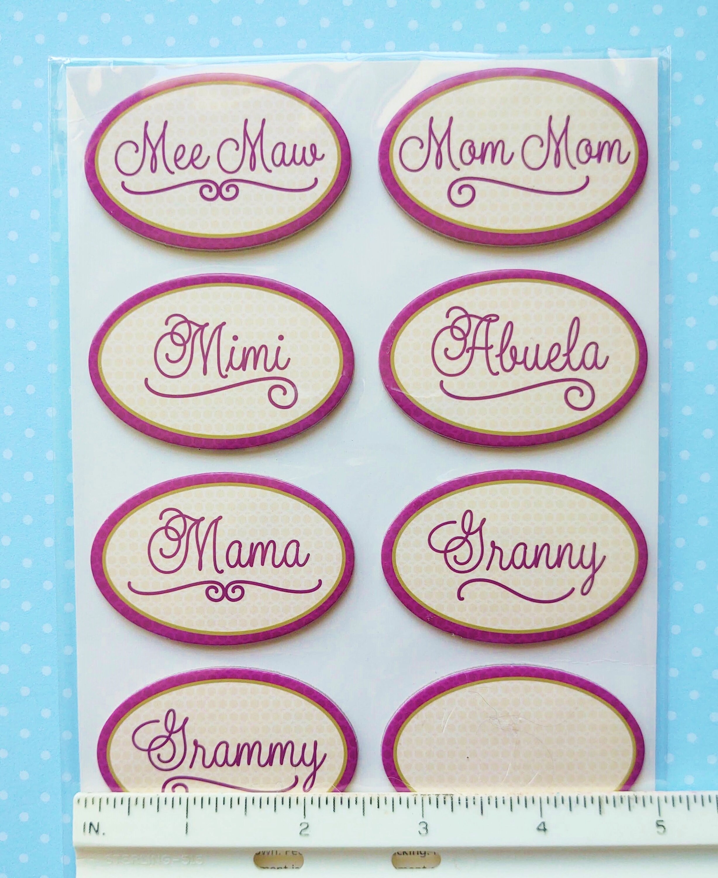 Set of Family Tree Labels, Grandparent Sticker Tags, Spanish Abuela ...