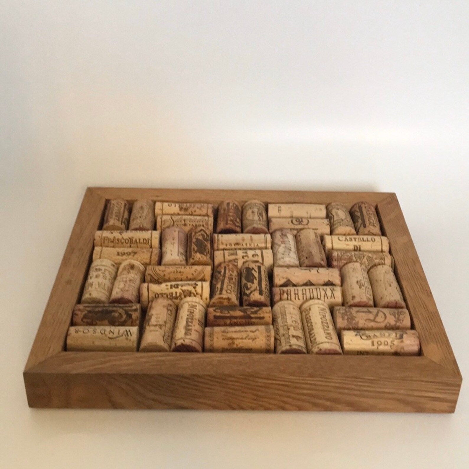 Rectangular WoodFramed Wine Cork Trivet Etsy
