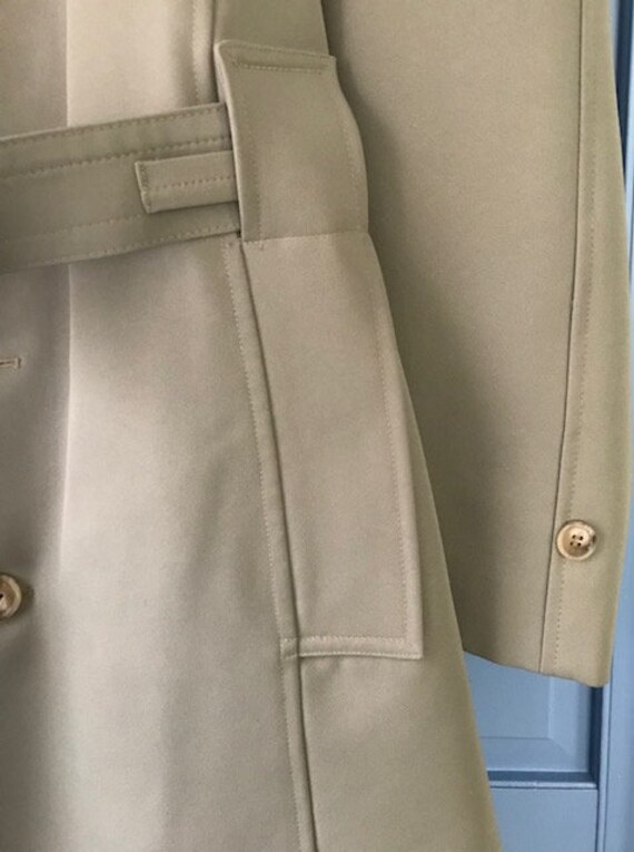 Vintage Light Khaki Green Trench Coat - image 6