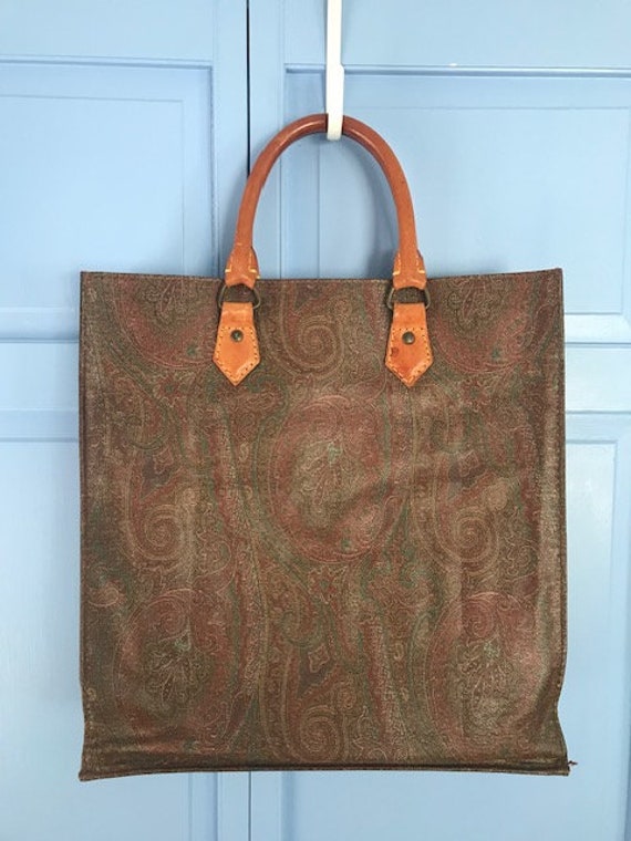 Rare Find  ETRO Leather Tote - image 7