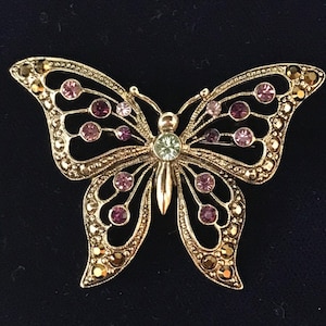 Trifari Bedazzled  Butterfly Brooch