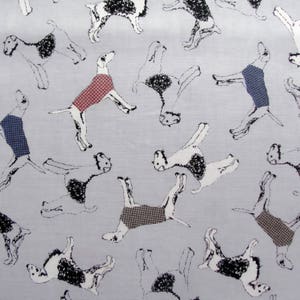 Jane Makower Inprint Grey Terrier Dogs Patchwork Quilting Sewing Dressmaking Fabric image 2