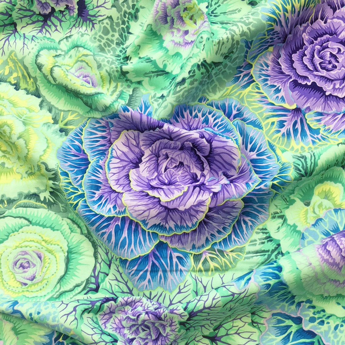 PWPJ051.GREEN Brassica in Green Philip Jacobs Kaffe Fassett Etsy UK
