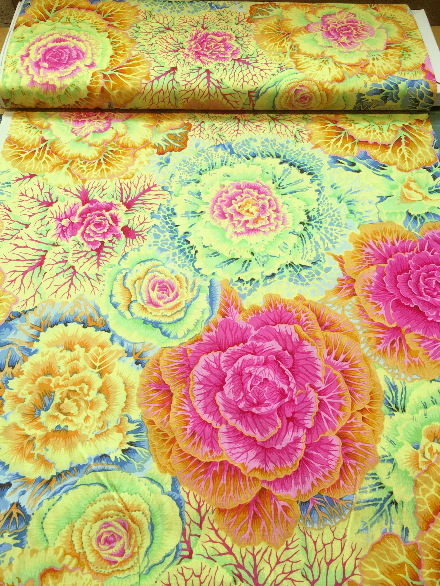 Brassica in Yellow PWPJ051.YELLO Philip Jacobs Kaffe Fassett Etsy UK